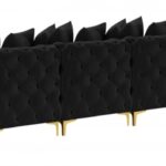 Tremblay 198" Velvet Upholstered 9pc. Modular Sectional