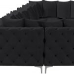 Tremblay 198" Velvet Upholstered 9pc. Modular Sectional