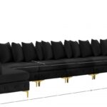 Tremblay 198" Velvet Upholstered 9pc. Modular Sectional