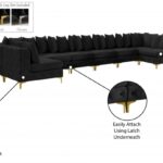 Tremblay 198" Velvet Upholstered 9pc. Modular Sectional