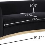 Julian 91.5" Velvet Upholstered Sofa