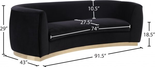 Julian 91.5" Velvet Upholstered Sofa