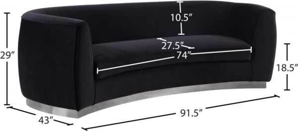 Julian 91.5" Velvet Upholstered Sofa