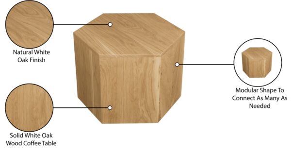 Eternal Oak Wood Modular Coffee Table