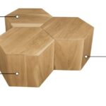 Eternal Oak Wood 3pc. Modular Coffee Table