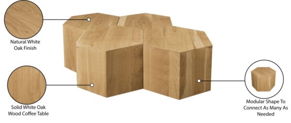 Eternal Oak Wood 4pc. Modular Coffee Table