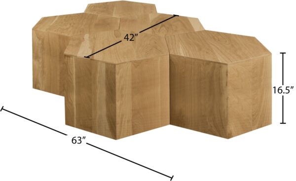 Eternal Oak Wood 5pc. Modular Coffee Table