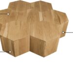 Eternal Oak Wood 7pc. Modular Coffee Table