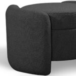 Horizon Boucle Fabric Upholstered Ottoman