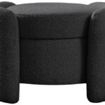 Horizon Boucle Fabric Upholstered Ottoman