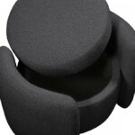 Horizon Boucle Fabric Upholstered Ottoman