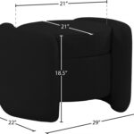Horizon Boucle Fabric Upholstered Ottoman