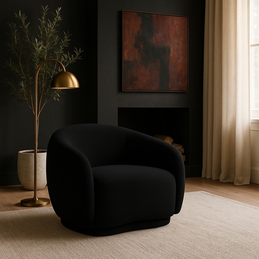 Hyde Boucle Fabric Upholstered Chair