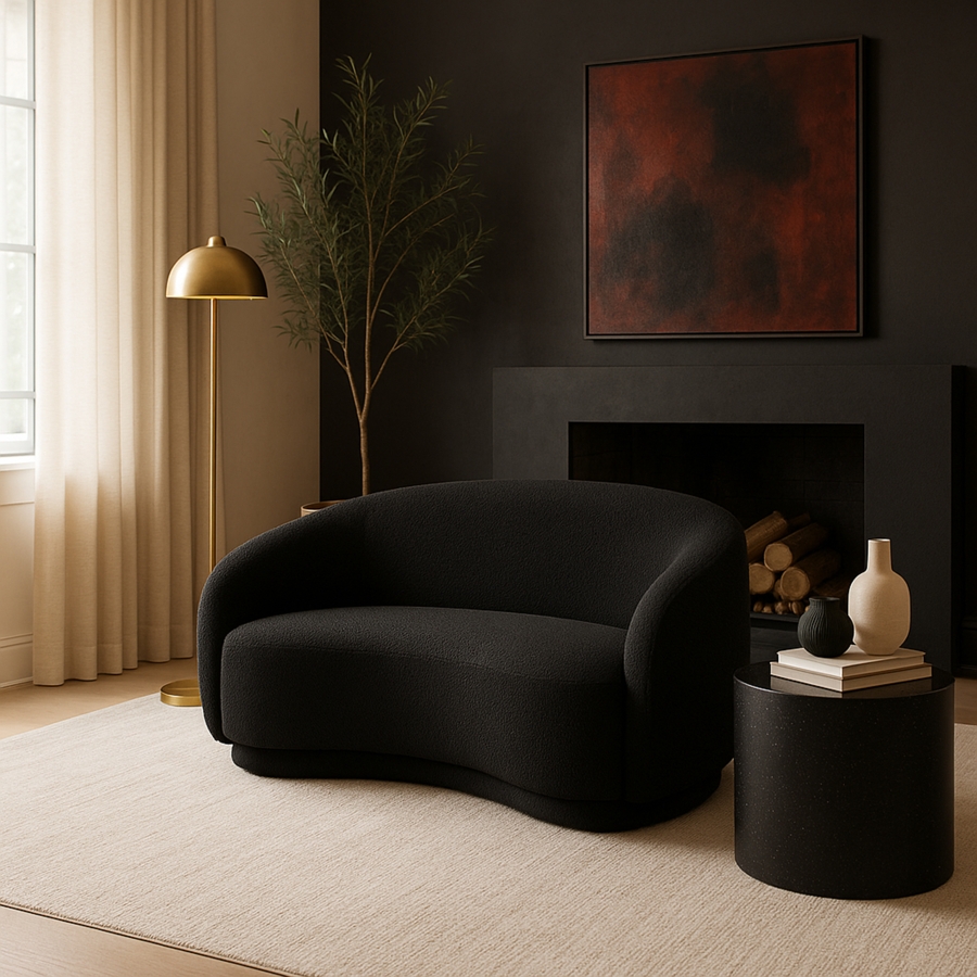 Hyde 64" Boucle Fabric Upholstered Loveseat