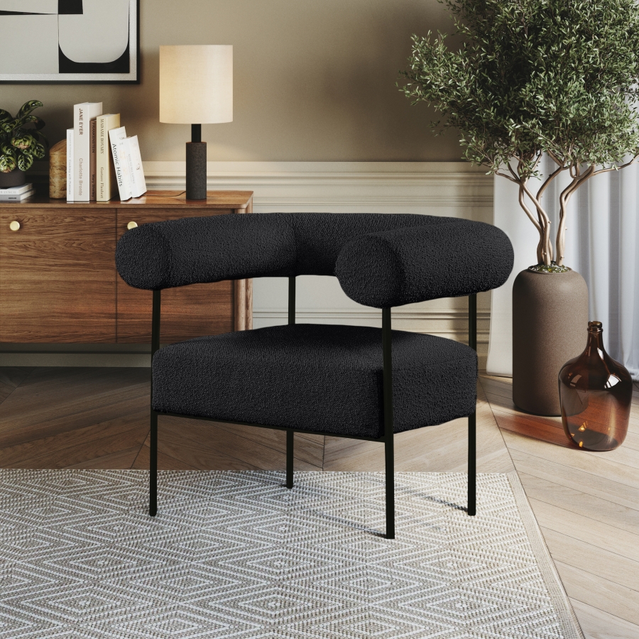 Blake Boucle Fabric Upholstered Accent Chair