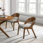 Woodson Linen Textured Fabric Upholstered Dining Chair