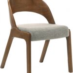 Woodson Linen Textured Fabric Upholstered Dining Chair