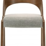 Woodson Linen Textured Fabric Upholstered Dining Chair