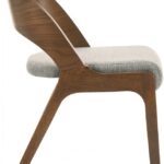 Woodson Linen Textured Fabric Upholstered Dining Chair