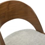 Woodson Linen Textured Fabric Upholstered Dining Chair