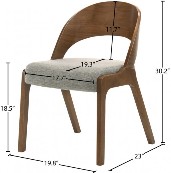 Woodson Linen Textured Fabric Upholstered Dining Chair