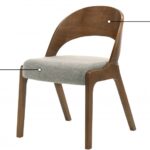 Woodson Linen Textured Fabric Upholstered Dining Chair