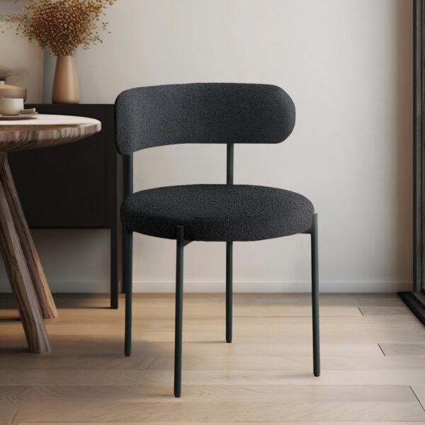 Beacon Boucle Fabric Upholstered Dining Chair