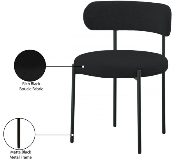 Beacon Boucle Fabric Upholstered Dining Chair