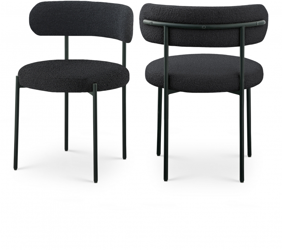 Beacon Boucle Fabric Upholstered Dining Chair