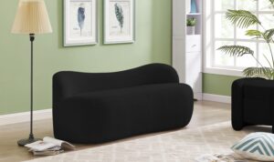 Flair Boucle Fabric Upholstered Bench
