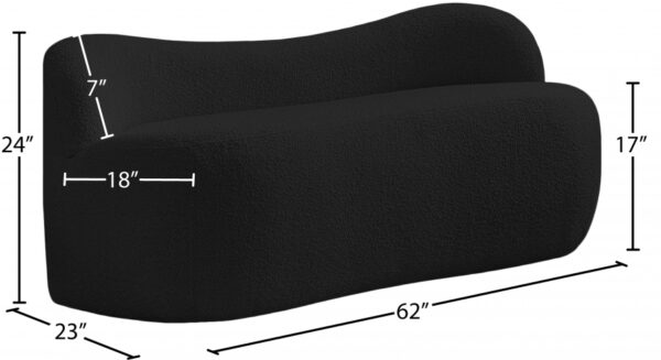 Flair Boucle Fabric Upholstered Bench