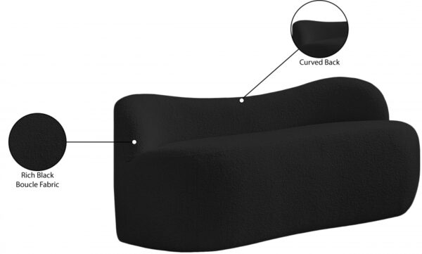 Flair Boucle Fabric Upholstered Bench