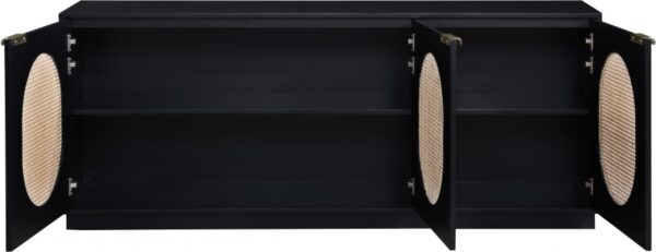 Cane Natural Can And Poplar Wood Sideboard / Buffet
