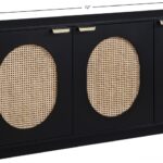 Cane Natural Can And Poplar Wood Sideboard / Buffet