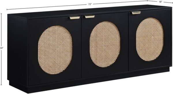 Cane Natural Can And Poplar Wood Sideboard / Buffet