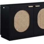 Cane Natural Can And Poplar Wood Sideboard / Buffet