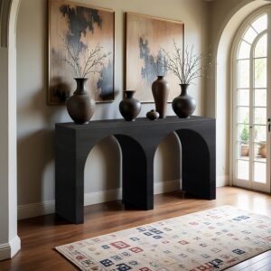 June Oak Wood Console Table