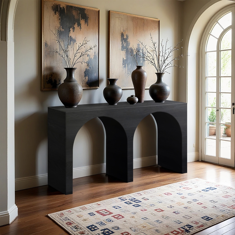 June Oak Wood Console Table
