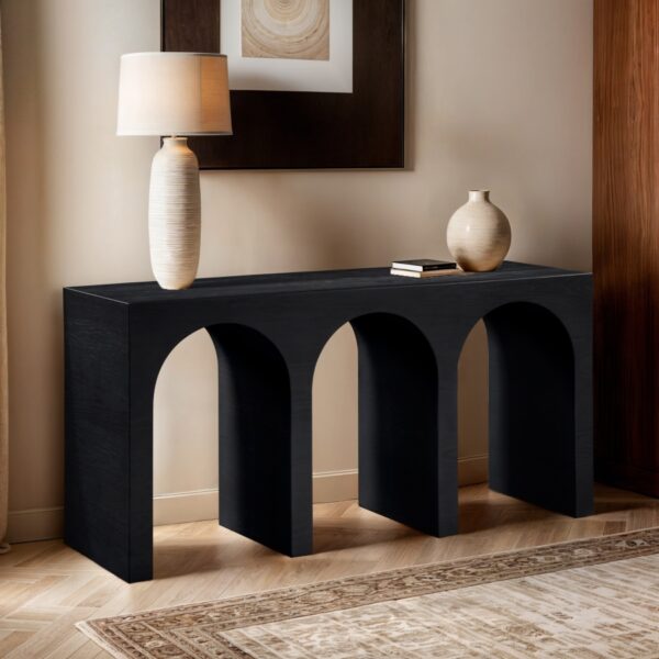 June Oak Wood Console Table