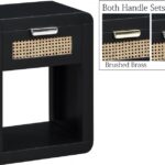 Langham Poplar Wood And Natural Cane Nightstand