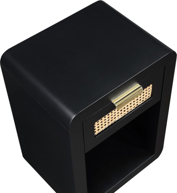 Langham Poplar Wood And Natural Cane Nightstand