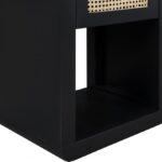 Langham Poplar Wood And Natural Cane Nightstand