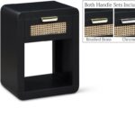 Langham Poplar Wood And Natural Cane Nightstand