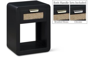 Langham Poplar Wood And Natural Cane Nightstand
