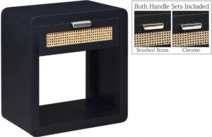 Langham Poplar Wood And Natural Cane Nightstand