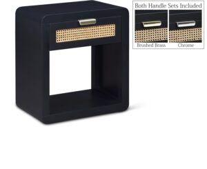 Langham Poplar Wood And Natural Cane Nightstand