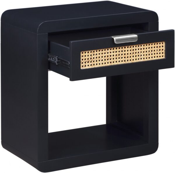 Langham Poplar Wood And Natural Cane Nightstand