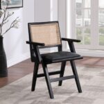 Abby Vegan Leather Upholstered Dining Arm Chair