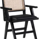 Abby Vegan Leather Upholstered Dining Arm Chair