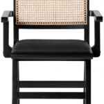 Abby Vegan Leather Upholstered Dining Arm Chair